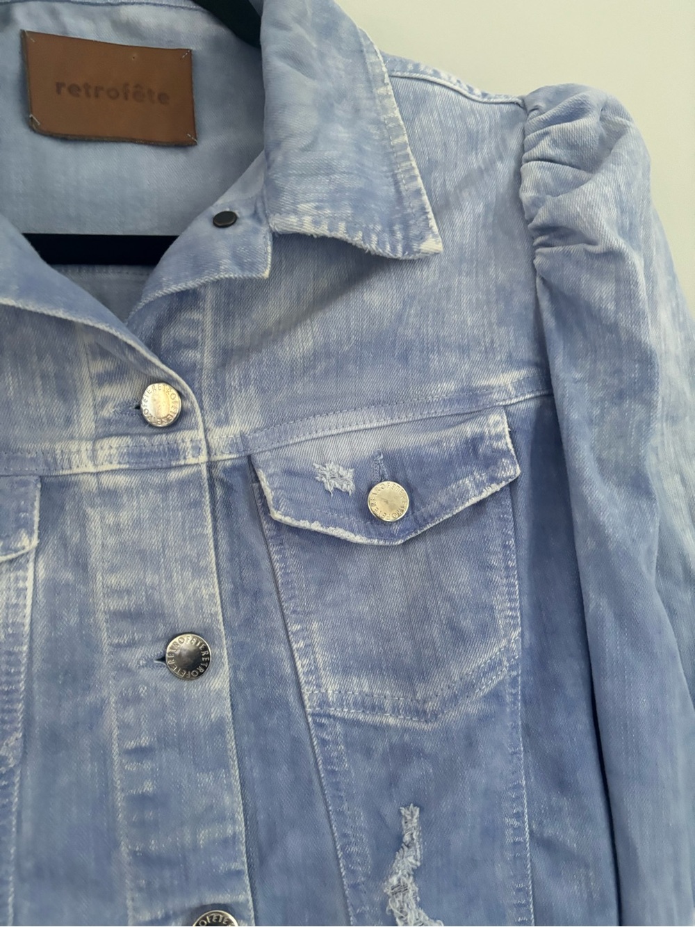 ✨ Retrofête Rissa Distressed Denim Jacket✨ - Picture 5 of 11